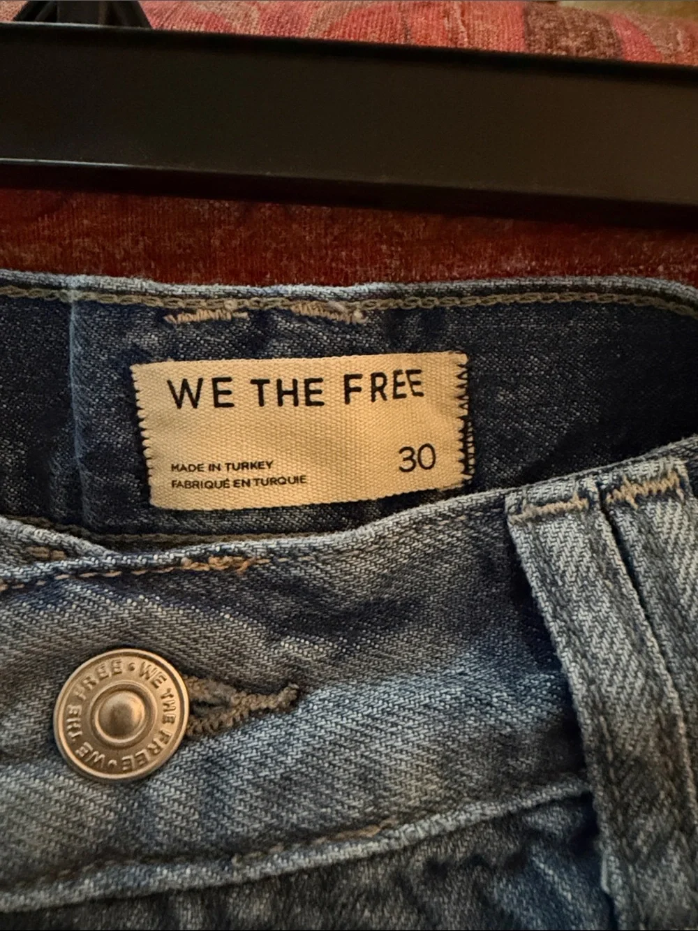 We The Free Blue Denim Shorts